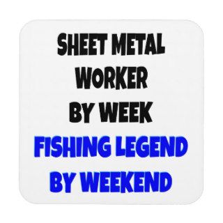 Fishing Legend Sheet Metal Worker Drink Coaster