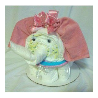 Girl Elephant Diaper Cake  Baby Toy Gift Sets  Baby