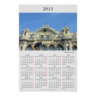Barcelona 2013 Calendar Poster