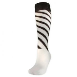Twin City Candy Stripe Knee High Volleyball Socks   SIZE S, COLOR White/Black  Clothing