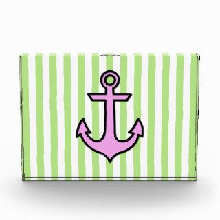 Nautical Anchor and Stripes   Black, Green, Pink Award