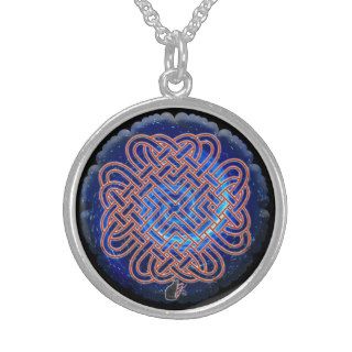 Galactic Celtic Love Knot Necklace