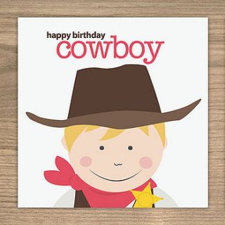 cowboy birthday card by showler and showler