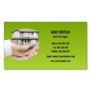 Bright Green Real Estate Business Card