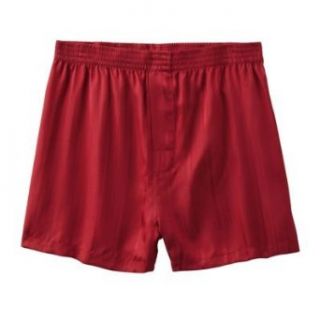 Silk Jacquard Boxer Shorts Red L at  Mens Clothing store