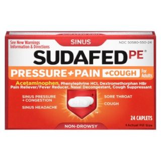 Sudafed PE Pressure + Pain + Cough   24 Count