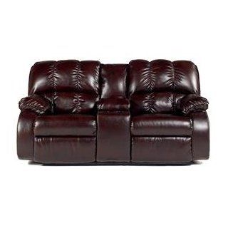 Shop Red Brown Contemporary Living Room Recliner Loveseat With Console at the  Furniture Store. Find the latest styles with the lowest prices from Famous Brand Furniture