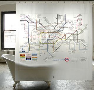 london underground shower curtain by men's society