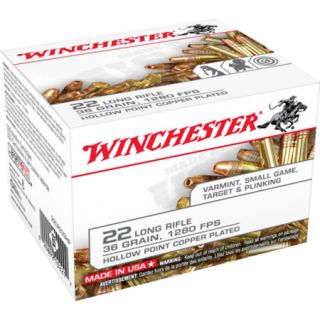 Winchester 222 Rounds Bulk Pack .22 LR 36 gr. JHP 778469