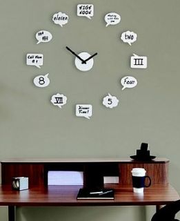 white board message clock by the letteroom