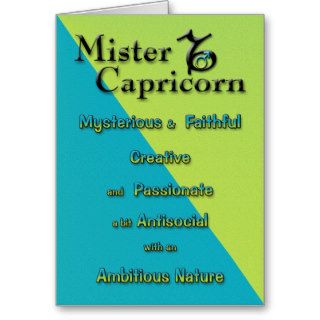 Mister Capricorn Birthday Greeting Card