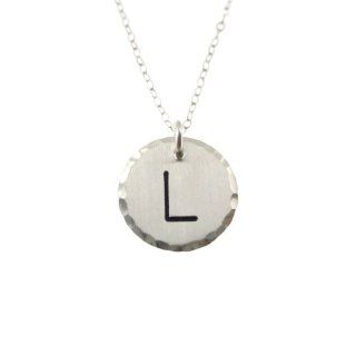 Stering Silver Hand Stamped Initial "L" Jewelry AJ's Collection Jewelry