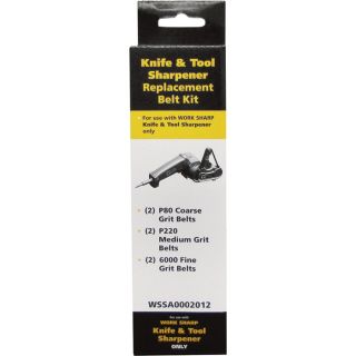 Work Sharp Replacement Belt Kit for Item# 156115 — Model# WSSA0002012  Sanding Belts, Blocks   Sheets