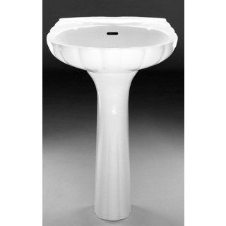 PROFLO PF1155WH Bathroom Sink Pedestal Only for PF1756, White    