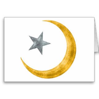 Star and Crescent Greeting Card