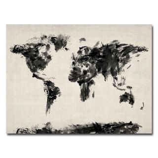 Michael Tompsett 'Abstract Map of the World' Canvas Art Trademark Fine Art Canvas