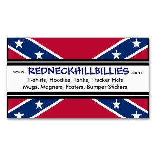 Redneck Hillbillies Advertisement Confederate Flag Business Cards