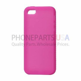 iPhone 5 Rubber Grip Case   Hot Pink Cell Phones & Accessories