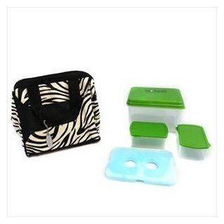 Fit & Fresh Downtown Insulated Designer Lunch Kit (Zebra) Kitchen & Dining