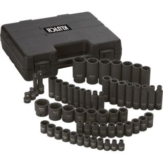 Klutch Impact Socket Set — 59-Pc., 3/8- and 1/2-Drive, SAE/Metric  Combinations