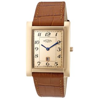 Rotary Men's Light Brown Genuine Leather Watch Rotary Men's Rotary Watches