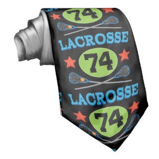 Lacrosse Jersey Number 74 Gift Idea Ties