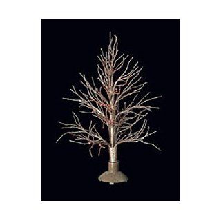 24" Battery Operated LED Fiber Optic Gold Twig Tree   Artificial Christmas Trees