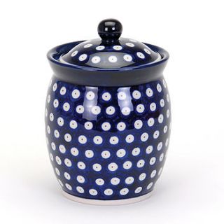 handmade storage jar by country traditionals