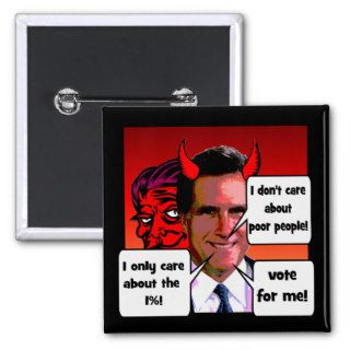 I don't care about poor people pinback button