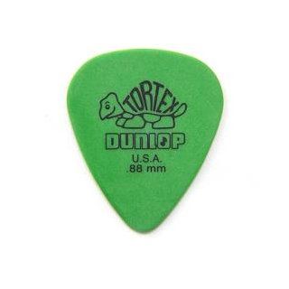 Dunlop Standard Tortex Picks, 12 Pack, Green, .88mm Musical Instruments
