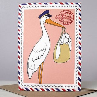 'special delivery' new baby card by cardinky