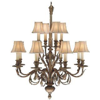 Fine Art Lamps 710340ST 12 Light Verona Chandelier Light Fixture, Antique Veronese Gold    