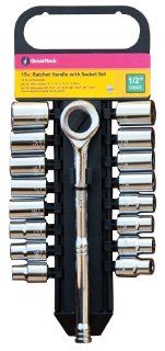 GreatNeck 68017 Ratchet and Socket Set, 1/2 Inch Drive, 17 Piece   Great Neck Tools  