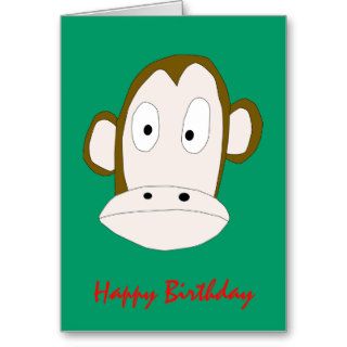 Monkey Birthday card Template