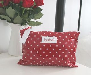 personalised spot cosmetic bag by lucy lilybet