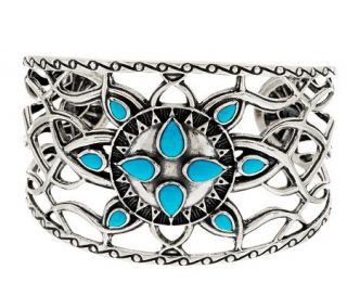 Kenneth Johnson Sterling Sleeping Beauty Turquoise Cuff —