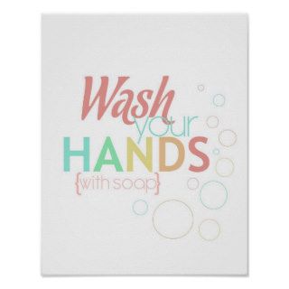 wash your hands   with soap   poster