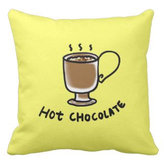hot chocolate drink throw pillow
