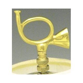 Mayer Mill Brass Hunt Horn Lamp Finial    