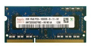 Hynix 2GB PC3 10600 DDR3 1333MHz non ECC Unbuffered CL9 204 Pin SoDimm Memory Module HMT325S6CFR8C H9 Computers & Accessories