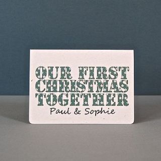 personalised first christmas together card by ruby wren designs