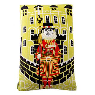 vintage 1960s beefeater london cushion by hunted and stuffed