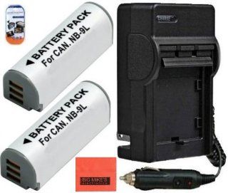 Pack Of 2 NB 9L Battery And Charger Kit For Canon PowerShot N Elph 510 Elph 520 Elph 530 HS SD4500 IS Digital Camera + More  Camera And Camcorder Battery Chargers  Camera & Photo