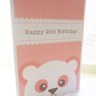 personalised panda birthday card by ello design