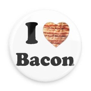 Funny Sayings; I Heart Bacon (1.5 Inch Button) Jewelry
