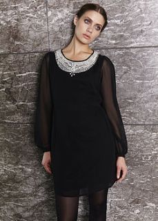 evelyn necklace dress by rise boutique
