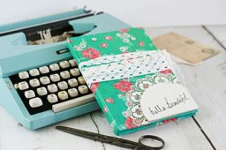 vintage with love floral print notebook by country touches