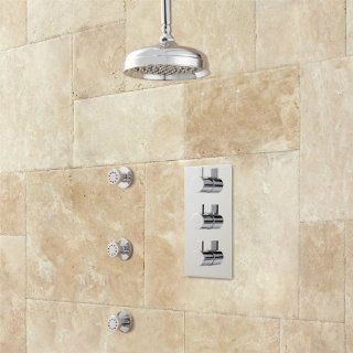 Isola Thermostatic Shower System With Rainfall   Showerheads  