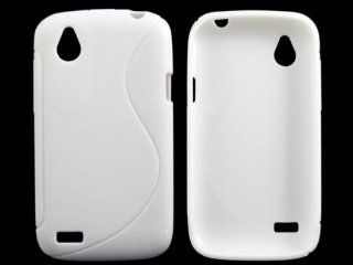 S Line TPU Case Cover Skin for HTC Desire V T328W White Cell Phones & Accessories