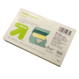 up & up®   100ct Ruled Index Cards 3X5   M